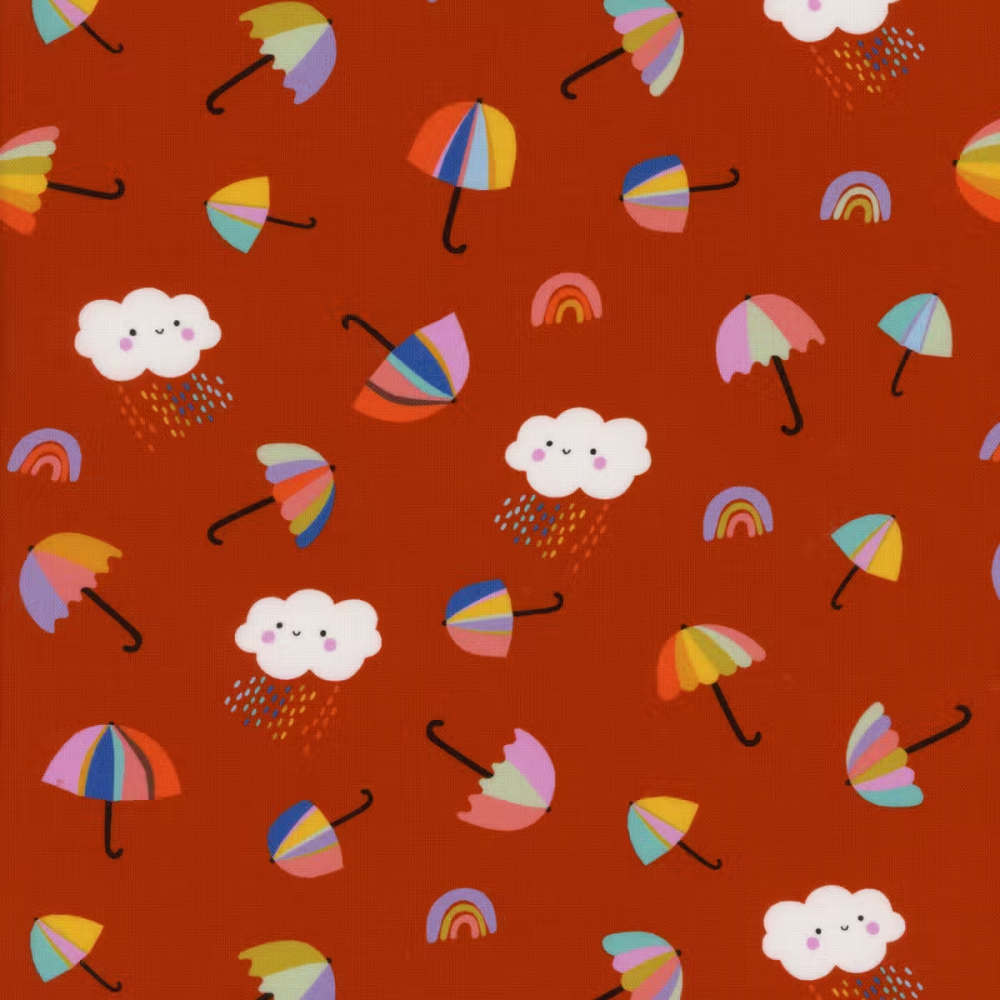 Whatever the Weather by Paper & Cloth for Moda 25145 13 - Rose red