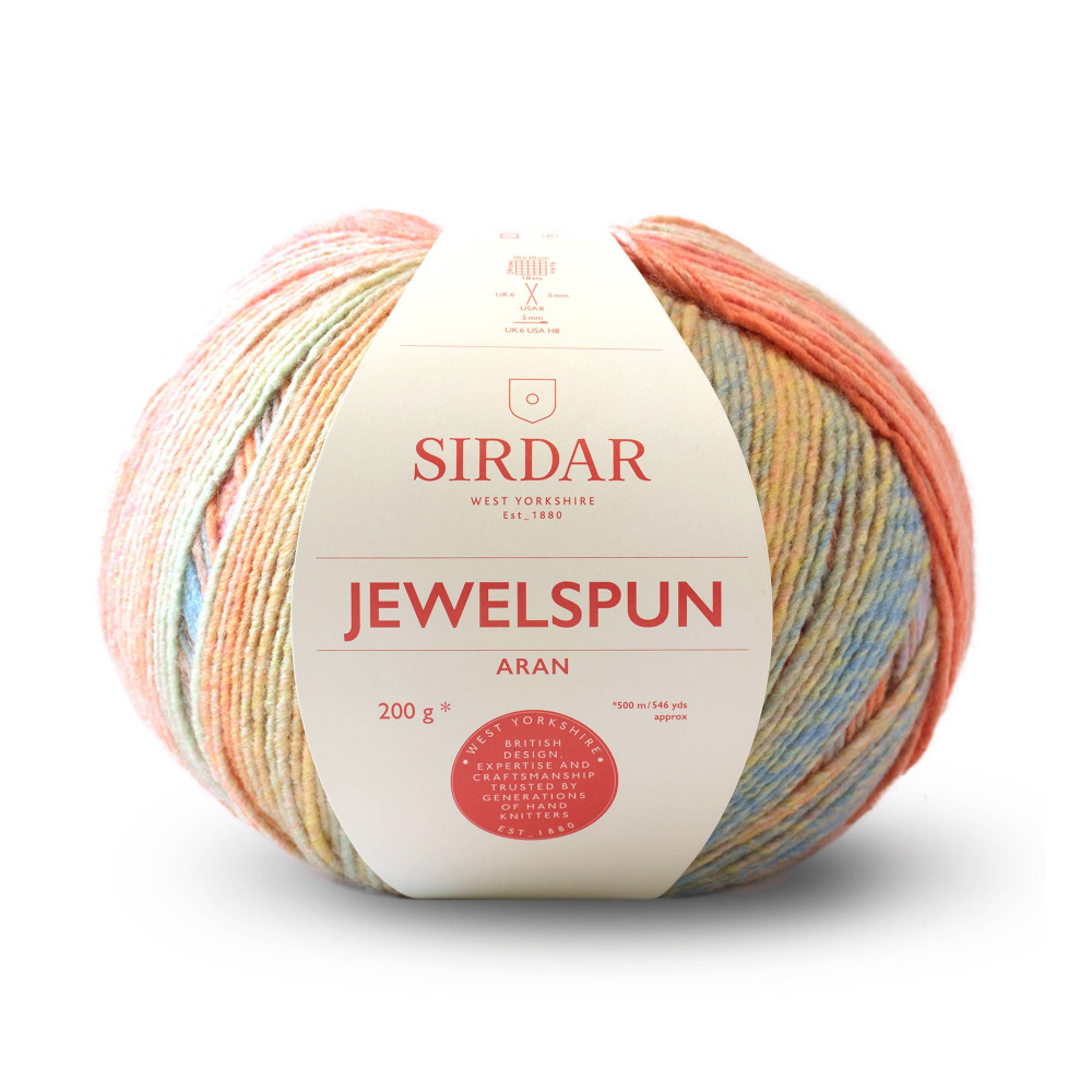 Sirdar Jewelspun Aran Yarn -Citrine Sunrise 0849 - 200g