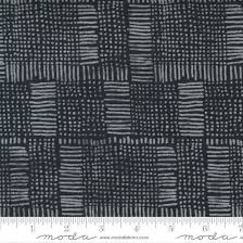 Whispers Metallic by Studio M for Moda - Black with Silver stripes and dots