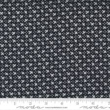 Whispers Metallic by Studio M for Moda - Black with Silver Crosses 33552 15