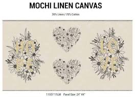 Gilded by Alli K for Moda Mochi Linen  Panel 11537 11LM