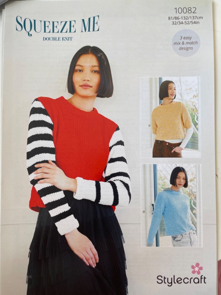 Knitting Pattern - Squeeze Me Double Knit - 3 jumpers 10082