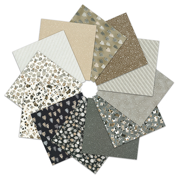 Holiday Charms Taupe Colorstory Charm Pack By Robert Kaufman Fabrics CHS-1241-42