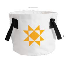 Moda - Maker Beyond Measure - Maker Bucket - White - Yellow/Orange Motif