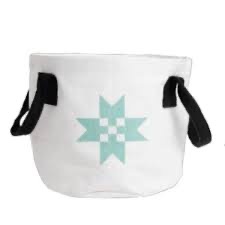 Moda - Maker Beyond Measure - Maker Bucket - White - Turquoise Motif