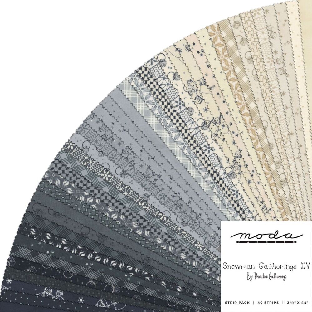 Snowman Gatherings IV by Primitive Gatherings for Moda Fabrics Jelly Roll JR49250