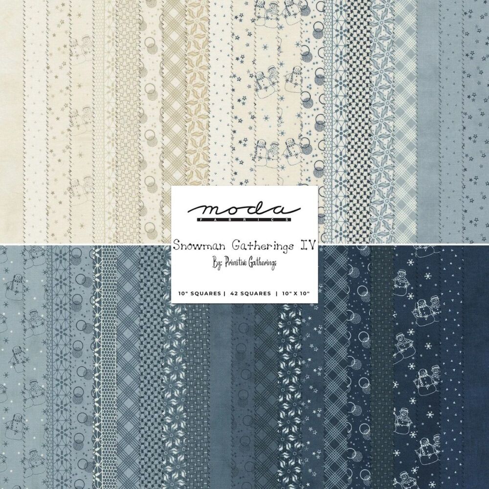 Snowman Gatherings IV by Primitive Gatherings for Moda Fabrics Layer Cake LC49250