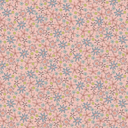 Simply Be by Anna Downs for Henry Glass - Flower Field Pink 3323-22
