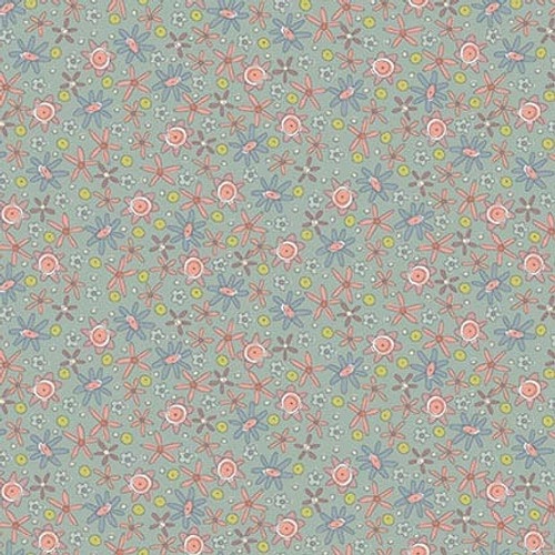 Simply Be by Anna Downs for Henry Glass - Flower Field Blue 3323-77