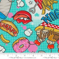 Snack Shack by Crystal Manning for Moda - 11940 20 Blue Razz