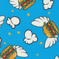 Snack Shack by Crystal Manning for Moda - 11941 21 Burgers with Wings on Bl