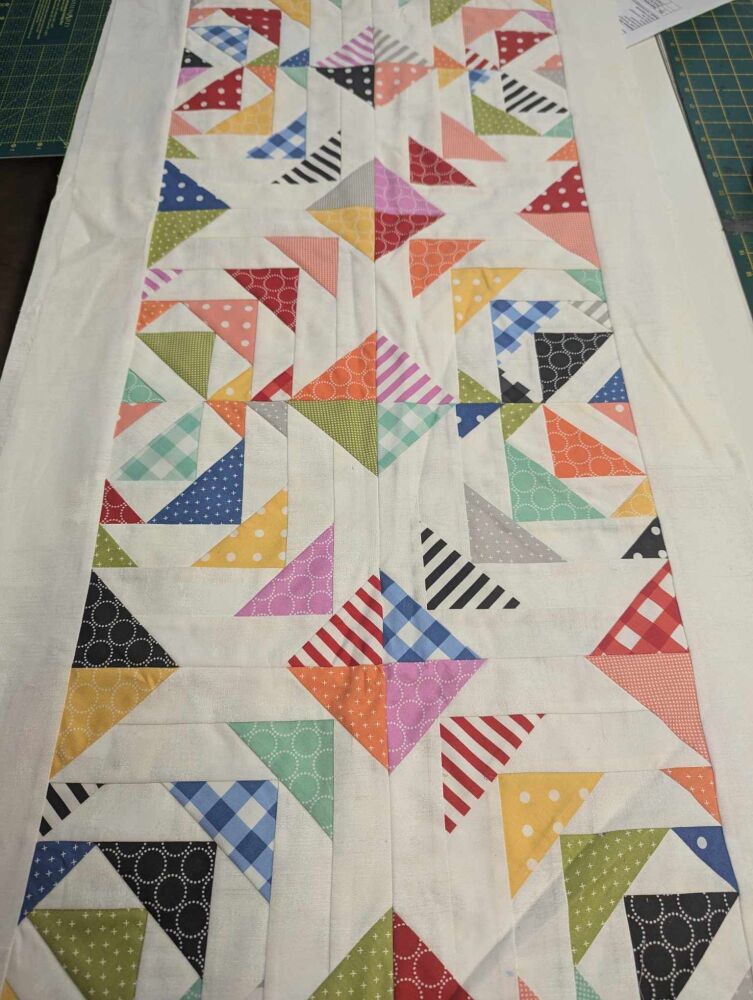 FPP preprinted 12 block panel - Bed/Table Runner