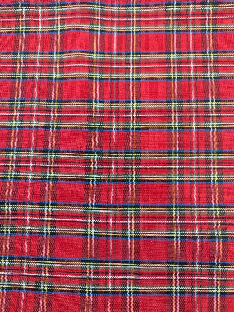 Red tartan|(Royal Stewart) - Poly/ cotton mix  60