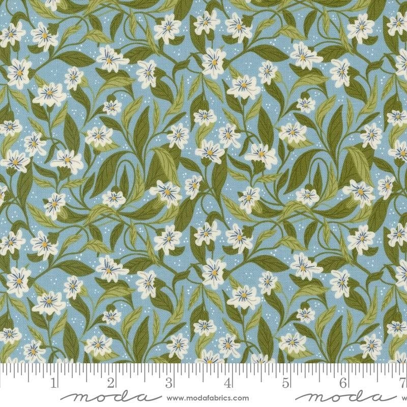 Woodland Wonder by Gingiber for Moda - white floral on sky blue 48393 16