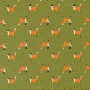 Woodland Wonder by Gingiber for Moda - foxes on fern green 48394 19