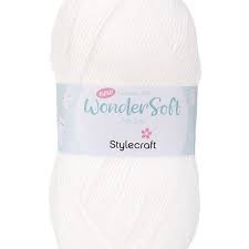 Stylecraft Wonder Soft Cashmere Feel - Baby DK - White