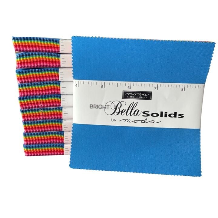 Moda - Bella Solids - Charm Pack - New 2024 Colours: Brights Assorted