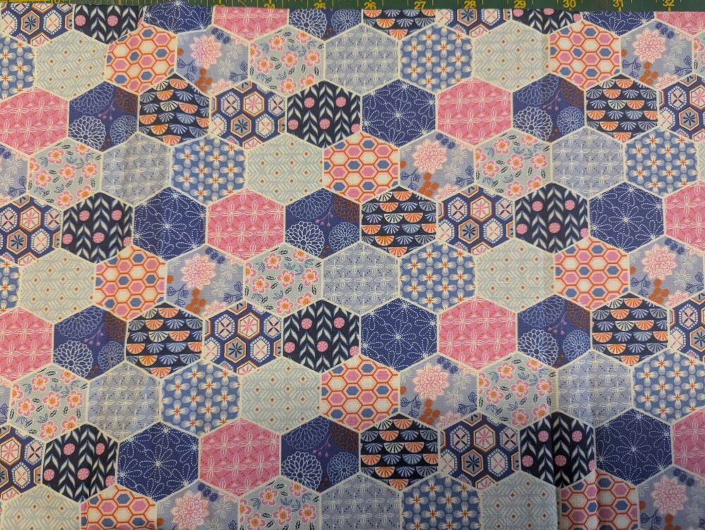 Michael Miller Hexagons 2m x WOF (44