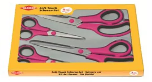 Kleiber Soft-Touch 3 piece scissor set Pink