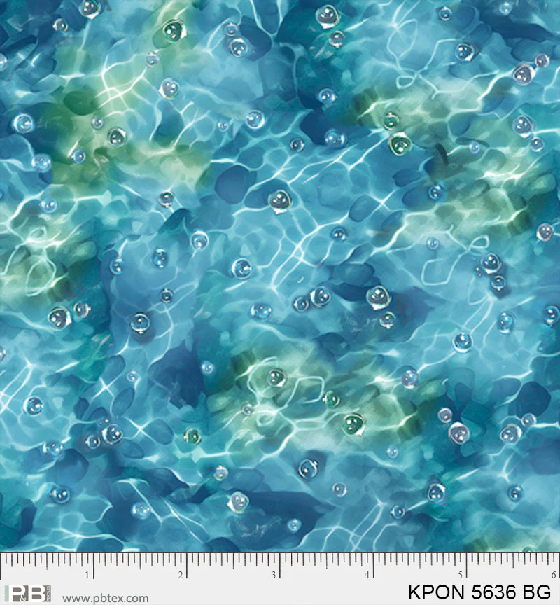 Blue water ripples, 05636 by P&B Textiles