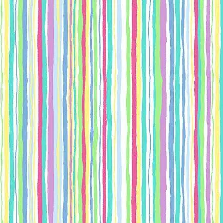 Hello Spring by Makower - Multi Stripe 090 1