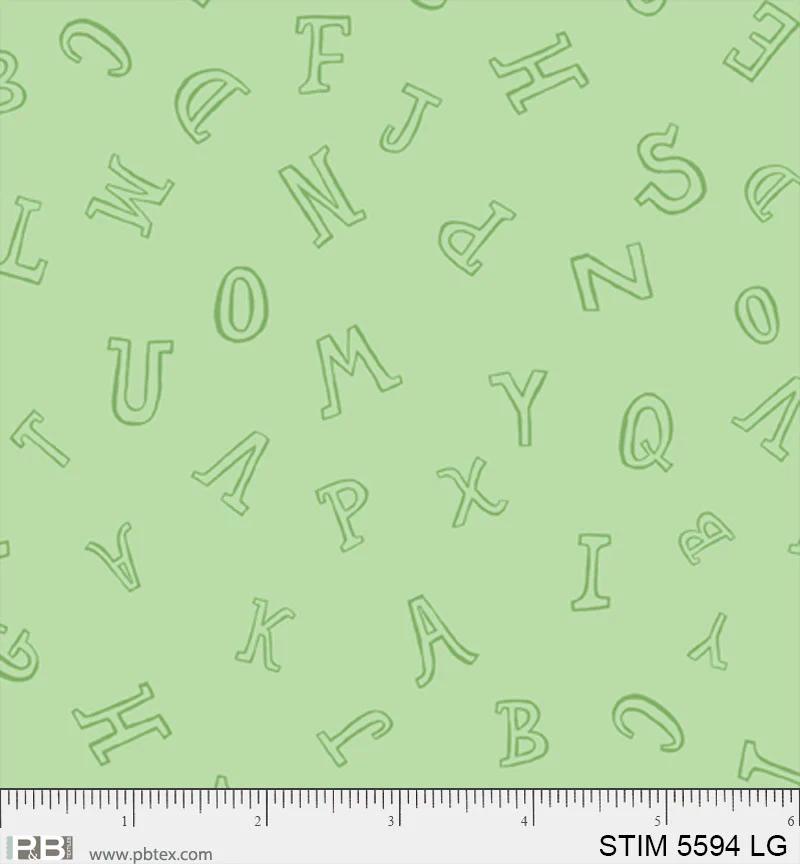 Green Alphabet byJill McDonald 05594 P&B Textiles