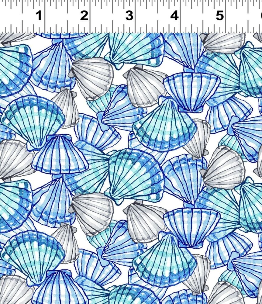 Sandy Toes by Anita Jeram PACKED SHELLS Blue - 4047 90