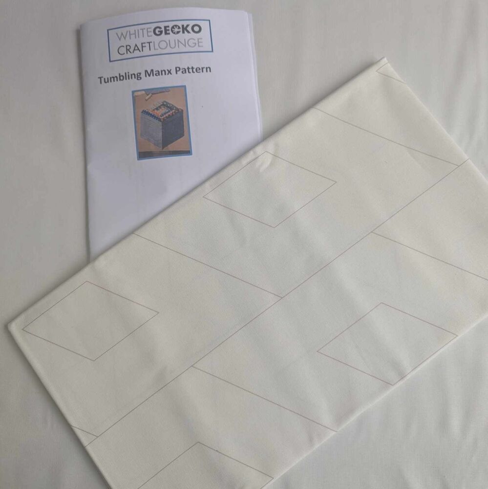 FPP preprinted Diamond Panel - with tumbling blocks manx poattern