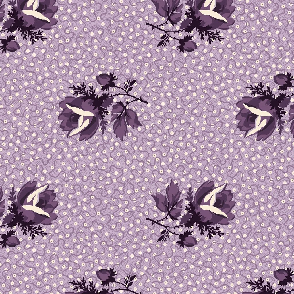 Pansy for your thoughts by Henry Glass HG1706-55 Lavender with purple flowe