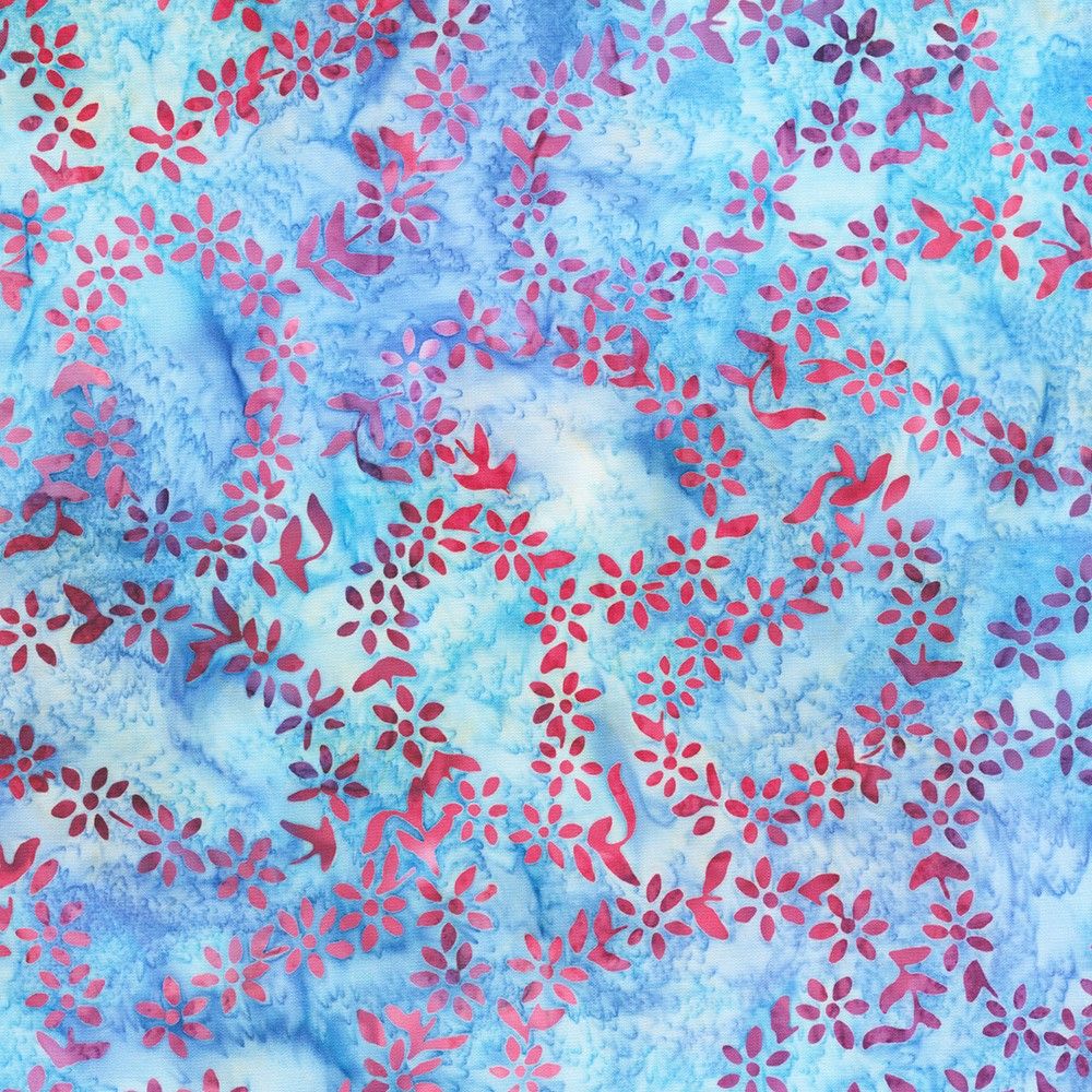 RK Artisan Batiks Paisley Bouquet 22840-247 cornflower