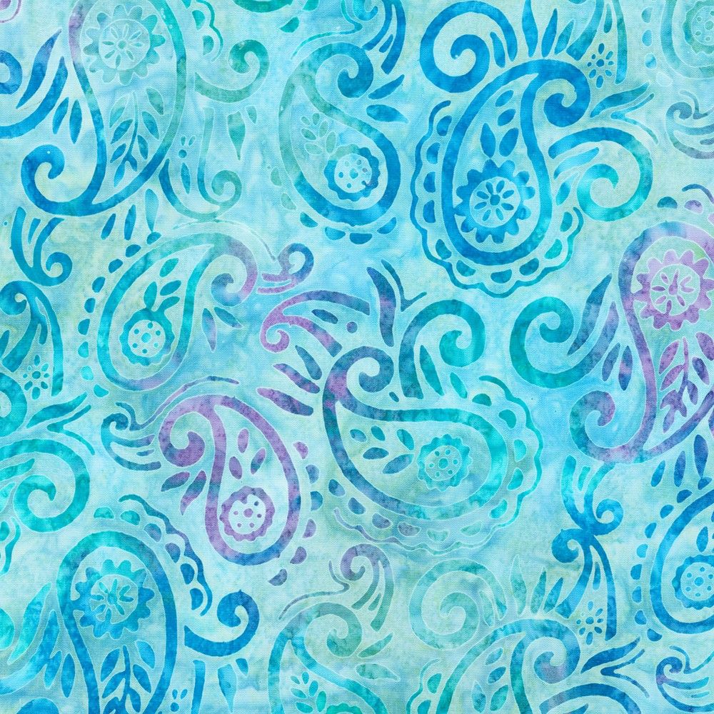 RK Artisan Batiks Paisley Bouquet 22836-63 sky
