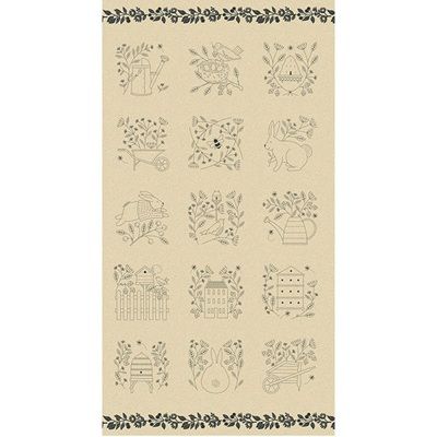 Moda Bloom & Grow by Kathy Schmitz - Embroidery Panel 7055 11