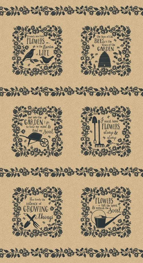 Moda Bloom & Grow by Kathy Schmitz - Tan Panel 7056 12