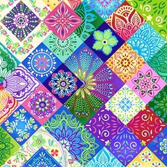 Caravan by Studio E SE8298-77 Patchwork Medallions