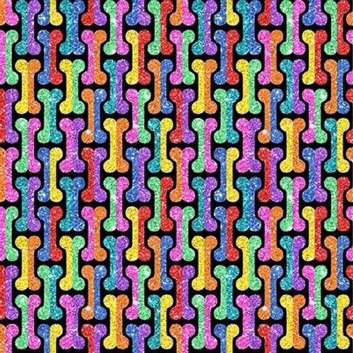 Diva Pups by Henry Glass Fabrics - 1739-99 - Bones