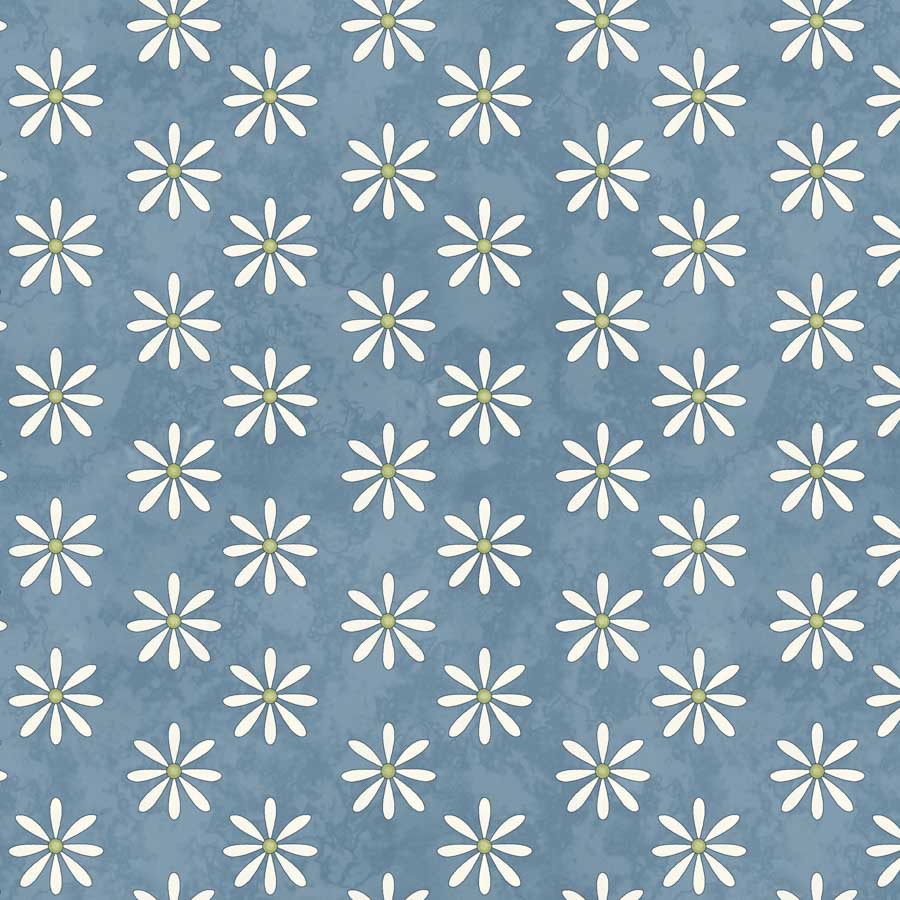 Pocketful of Posies by Henry Glass Fabrics - 3398-17 - Set Daisies (Light B