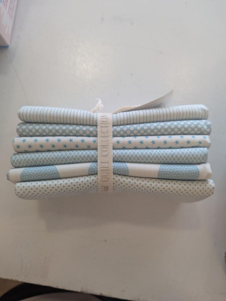 Tilda Fat quarter bundle - baby blue classic (6 fat quarters) was £22.50 now £18