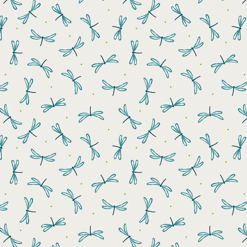 Dragonflies on Cream D# A626 On The Lake by Lewis & Irene