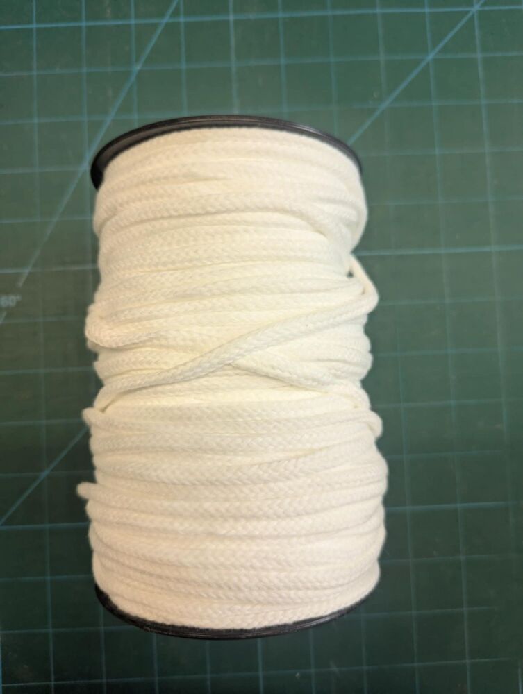 Soft Piping Cord - White size 8
