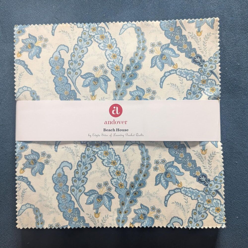 Beach House by Edyta Sitar for Makower - 10" squares (layer cake)