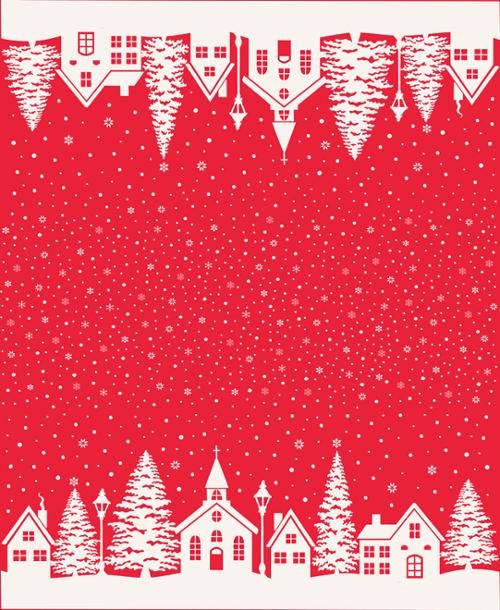 Buon Natale by Moda Double border print 35407 14