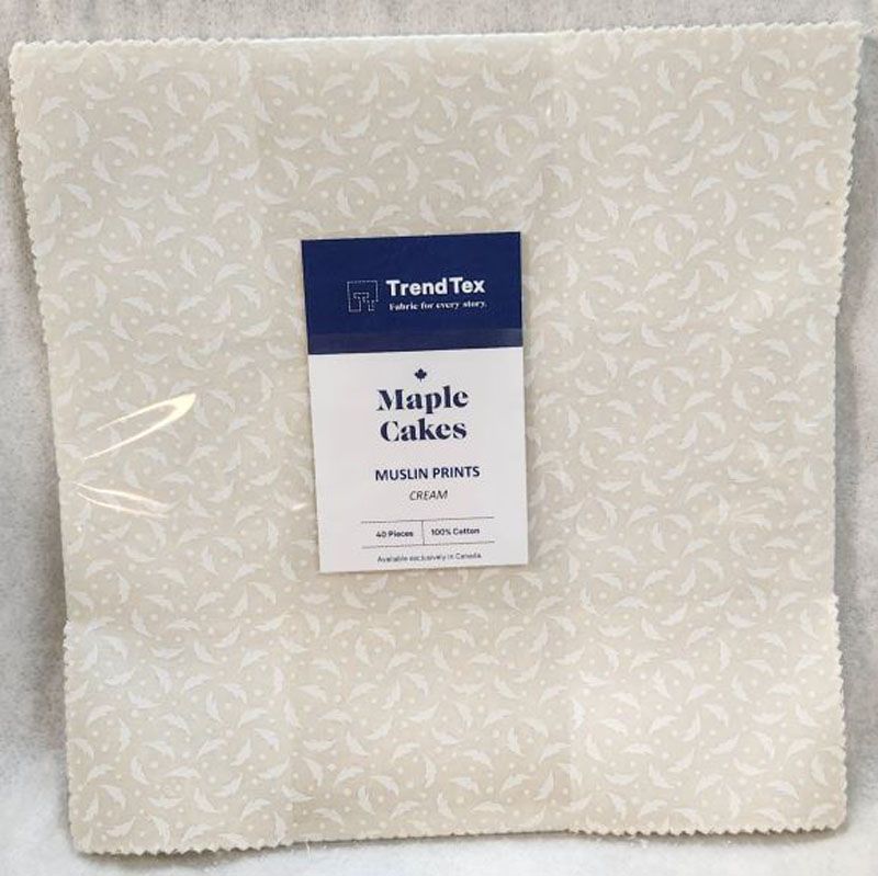 *** New*** Trendtex Muslin Prints Maple Cake for Moda - (Layer Cake) MK1250C COC