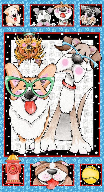 Dog Gone Fun Panel by Annie Troes for Blank Quilting