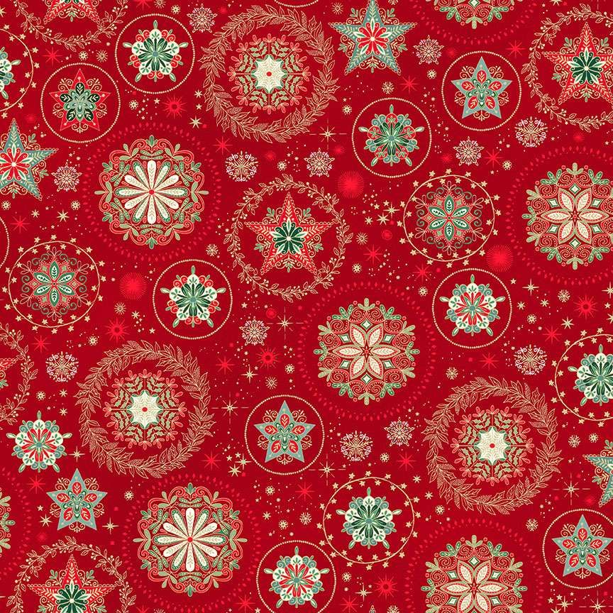 Makower Good Tidings Crystal Red 103/R