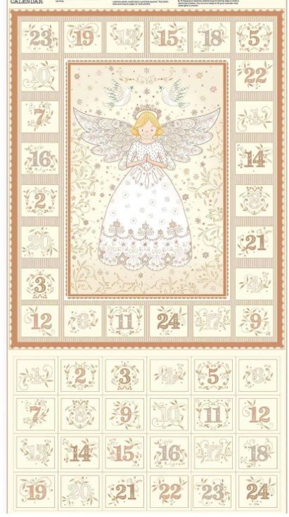 Makower Angel Cream Advent Panel 042/Q