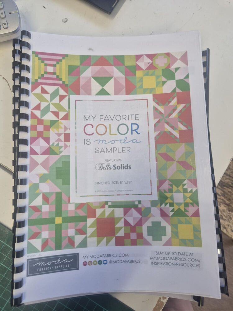 My Favourite colour is Moda sampler pattern book only