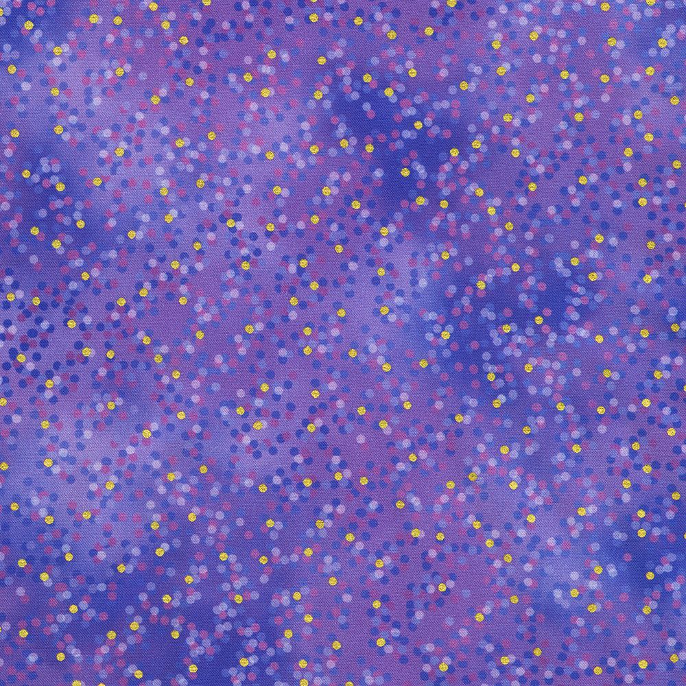 Mixed Metallics by Robert Kaufman SRKDM 23069-22 Violet dots