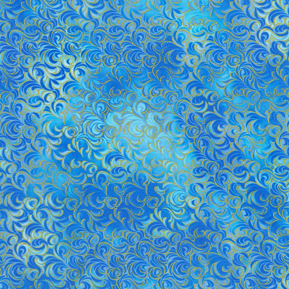 Mixed Metallics by Robert Kaufman SRKDM 23067-63 Sky Swirls