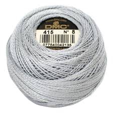 Cotton Perle no 8 10g - silver grey 415
