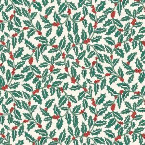 Liberty Festive Greetings Swirling Holly 01667432A